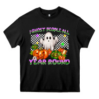 Black I ghost people all year round Heavy Core Tee - NancyCooperArtShop