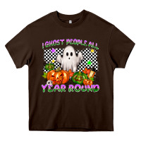 Chocolate Brown I ghost people all year round Heavy Core Tee - NancyCooperArtShop