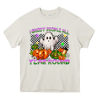 Cream I ghost people all year round Heavy Core Tee - NancyCooperArtShop