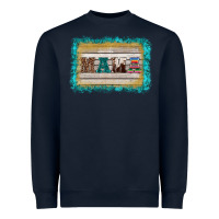 Navy western turquoise's mama background Heavyweight Sweatshirt - BarkalooDesign