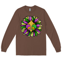 Chestnut Mardi Gras Sunflower Long Sleeve Tee - BundleAndBundleShop