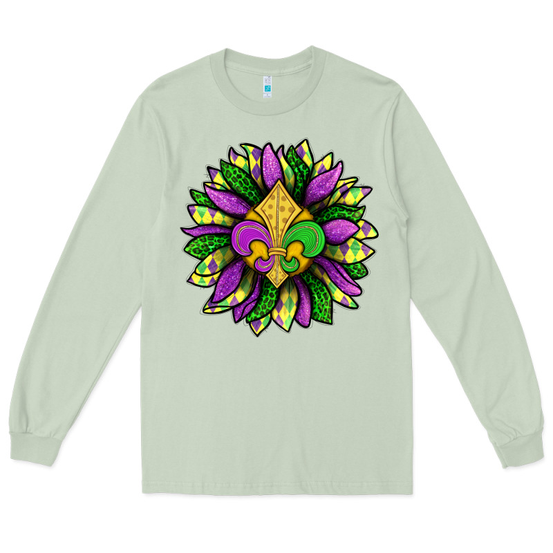 Mardi Gras Sunflower Long Sleeve Tee by BundleAndBundleShop | Teevron