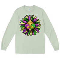 Matcha Mardi Gras Sunflower Long Sleeve Tee - BundleAndBundleShop