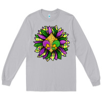 Moon Dust Mardi Gras Sunflower Long Sleeve Tee - BundleAndBundleShop