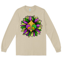 Mushroom Mardi Gras Sunflower Long Sleeve Tee - BundleAndBundleShop