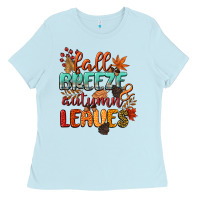 Fall Breeze And Autumn Leaves Ladies Tee | Teevron