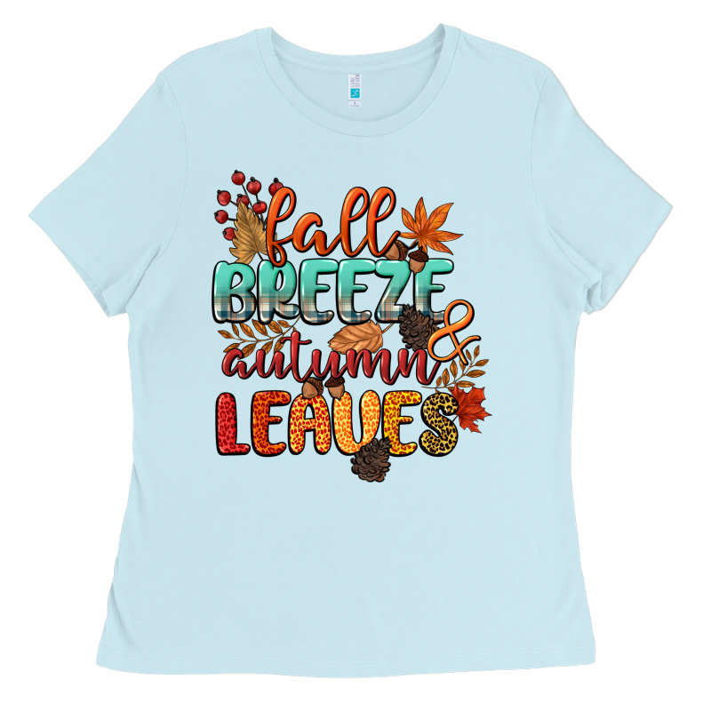 Fall Breeze And Autumn Leaves Ladies Tee by CowGirlArtShop | Teevron