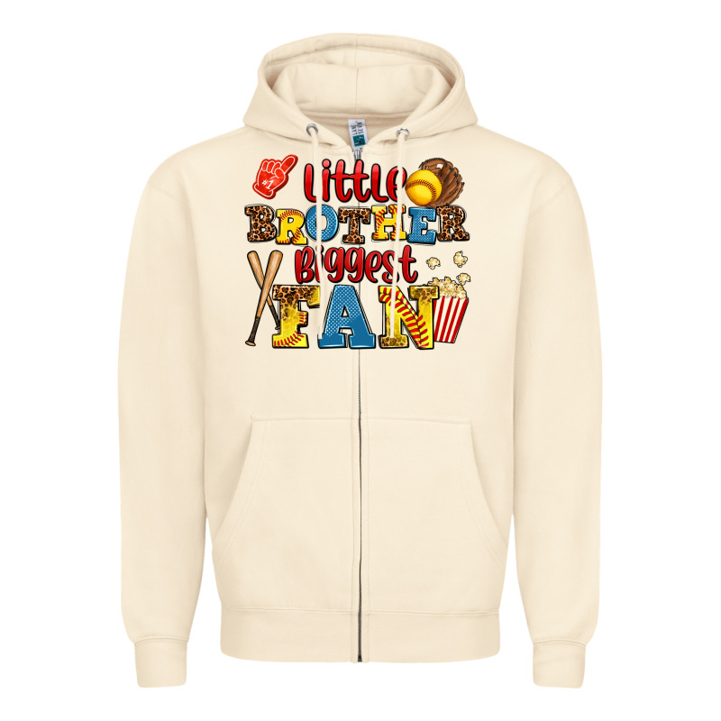 Little Brother Biggest Fan Zipper Hoodie by AdoDesignShop | Teevron
