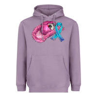 Lavender cowboy hat and cancer ribbon Heavyweight Hoodie - AdoDesignShop