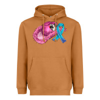 Meerkat cowboy hat and cancer ribbon Heavyweight Hoodie - AdoDesignShop