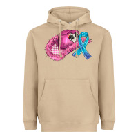 Mushroom cowboy hat and cancer ribbon Heavyweight Hoodie - AdoDesignShop