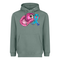 Sage cowboy hat and cancer ribbon Heavyweight Hoodie - AdoDesignShop