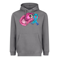 Storm cowboy hat and cancer ribbon Heavyweight Hoodie - AdoDesignShop