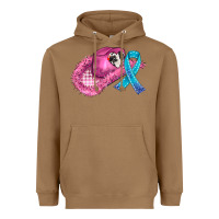 Toasted Coconut cowboy hat and cancer ribbon Heavyweight Hoodie - AdoDesignShop