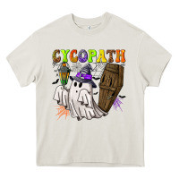 Cream Cycopath Heavy Core Tee - NancyCooperArtShop
