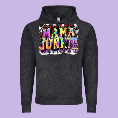 Mama Junkie Mother's Day Vintage Hoodie Designed By Fadigitalartstudio