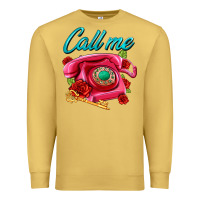 Antique Gold call me roses and pink telephone Premium Sweatshirt - AdoDesignShop
