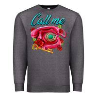 Charcoal Heather call me roses and pink telephone Premium Sweatshirt - AdoDesignShop