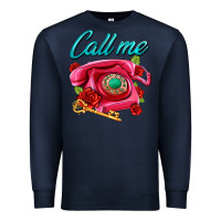Navy call me roses and pink telephone Premium Sweatshirt - AdoDesignShop