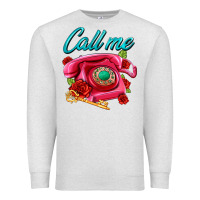 Oatmeal Heather call me roses and pink telephone Premium Sweatshirt - AdoDesignShop