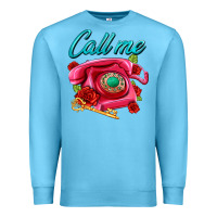 Ocean Blue call me roses and pink telephone Premium Sweatshirt - AdoDesignShop