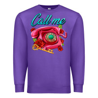 Purple call me roses and pink telephone Premium Sweatshirt - AdoDesignShop