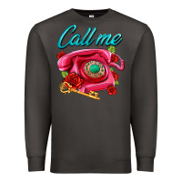 Smoke call me roses and pink telephone Premium Sweatshirt - AdoDesignShop
