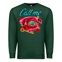 Sports Green call me roses and pink telephone Premium Sweatshirt - AdoDesignShop
