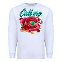 White call me roses and pink telephone Premium Sweatshirt - AdoDesignShop