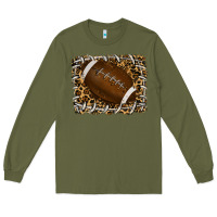 Army Green leopard american football backround Long Sleeve Tee - RanaPortraitStore