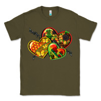 Army Green juneteenth hearts Classic Tee - CowGirlArtShop