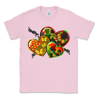 Bubblegum Pink juneteenth hearts Classic Tee - CowGirlArtShop