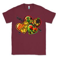 Burgundy juneteenth hearts Classic Tee - CowGirlArtShop