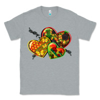 Heather Grey juneteenth hearts Classic Tee - CowGirlArtShop