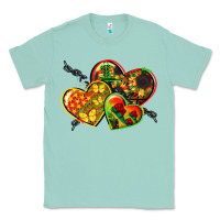 Seafoam juneteenth hearts Classic Tee - CowGirlArtShop