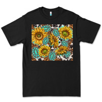 Black turquoise sunflowers with gemstones Premium Tee - TumblerDesignByShophia