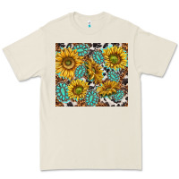 Bone turquoise sunflowers with gemstones Premium Tee - TumblerDesignByShophia