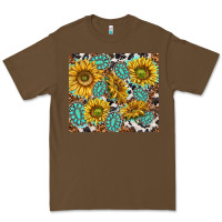 Cacao turquoise sunflowers with gemstones Premium Tee - TumblerDesignByShophia