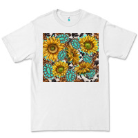 White turquoise sunflowers with gemstones Premium Tee - TumblerDesignByShophia