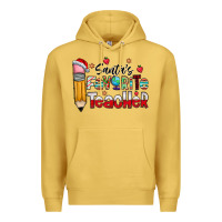 Antique Gold Santa Favorite Teacher Premium Hoodie - CowhideDigitalArt