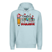Blue Mist Santa Favorite Teacher Premium Hoodie - CowhideDigitalArt