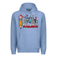 Colony Blue Santa Favorite Teacher Premium Hoodie - CowhideDigitalArt