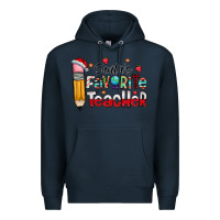 Navy Santa Favorite Teacher Premium Hoodie - CowhideDigitalArt