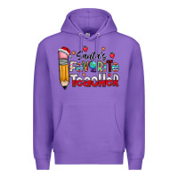 Purple Santa Favorite Teacher Premium Hoodie - CowhideDigitalArt