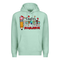 Seafoam Santa Favorite Teacher Premium Hoodie - CowhideDigitalArt