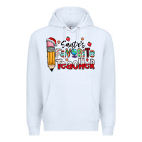 White Santa Favorite Teacher Premium Hoodie - CowhideDigitalArt