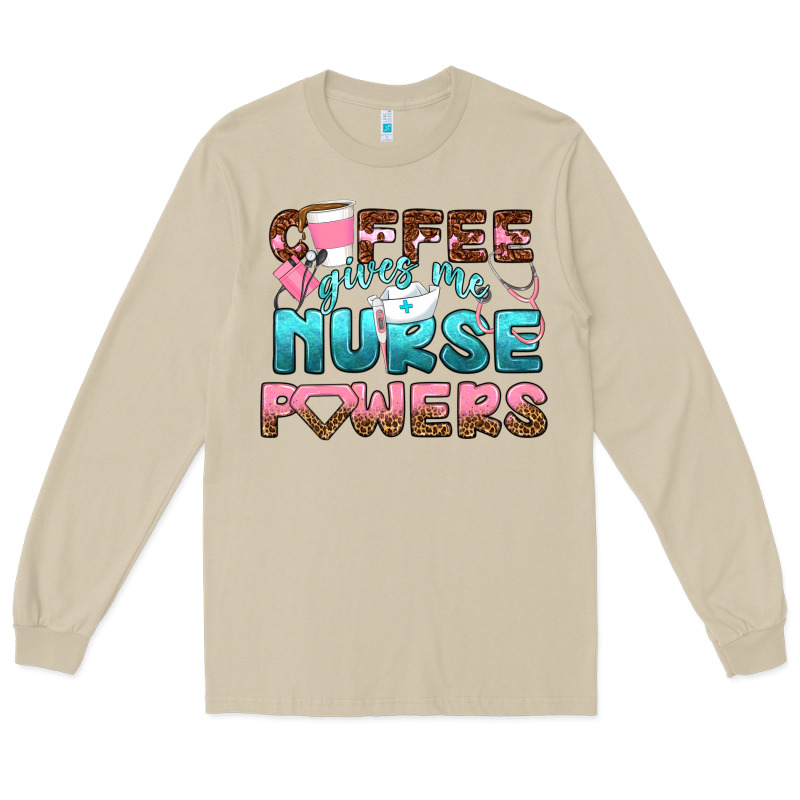 Coffee Gives Me Nurse Powers Bbs Long Sleeve Tee by BundleAndBundleShop | Teevron