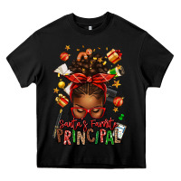 Black santas favorite principal afro messy bun Heavy Core Tee - texasbilliewilder
