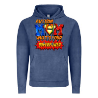 Vintage Denim Autism mom what's your superpower Mother's Day Vintage Hoodie - FaDigitalArtStudio