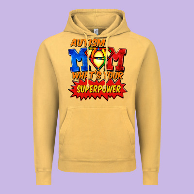 Autism Mom What's Your Superpower Mother's Day Vintage Hoodie Designed By Fadigitalartstudio